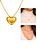 Colar Cordão 45cm Rabo de Rato Dourado Pingente Coração 3D Aço Inox Feminino Com Extensor Delicado - Imagem 2