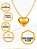 Colar Cordão 45cm Rabo de Rato Dourado Pingente Coração 3D Aço Inox Feminino Com Extensor Delicado - Imagem 4