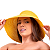 Chapéu De Praia Viseira Grande Dobrável - Amarelo - Imagem 3