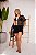 CONJUNTO SHORT + KIMONO EM TELINHA (preto) - Imagem 1