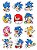 Ímãs Decorativos Sonic Set A - 12 unidades - Imagem 1