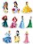 Ímãs Decorativos Princesas Disney Set C - 10 unid - Imagem 1
