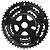 Coroa Engrenagem Bicicleta Calypso Tripla 28/38/48d em Aço para Monobloco Preto - Imagem 1