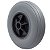 Kit 2 Rodinhas Dianteira Cadeira de Rodas Maciça 8"(200x50) Cinza/Preto - Imagem 2