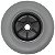 Kit 2 Rodinhas Dianteira Cadeira de Rodas Maciça 8"(200x50) Cinza/Preto - Imagem 5