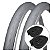 Pneus 25x1 (23-559) Wd para Cadeira de Rodas Arame - Par Cinza com Câmaras - Imagem 1