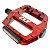 Pedal Plataforma 9/16 Cly Pro Force em Alumínio Vermelho - Imagem 2