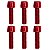 Parafuso Mesa Bike Cly M5 18mm Aço Vermelho - 6 Unidades - Imagem 1