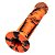 Manopla Cly Predator Bmx Freeride 150mm Grafismo Laranja/preto - Imagem 5