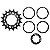 Kit Conversão Single Speed 16d Cly Preto - Imagem 1