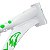 Quadro Cly Eagle Aro 26x13 Alumínio Branco/verde - Imagem 2