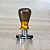 Tamper Bravo com Punho de Madeira e Alumínio Dourado e Base Preto Fosco - Outlet - Imagem 1