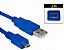 Cabo USB Macho Para Mini USB 8 Pinos  Azul 1 Mts - Imagem 8