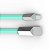Cabo USB-Micro x USB CB-M170GR Verde C3Tech - Imagem 4