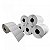 Cx 5 Un Rolos Etiqueta 70X30mm Bopp Adesiva - Imagem 1