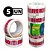 Kit 5 Un Fitas Adesivas 48x50 Branca Cuidado Frágil 2215 Koretech - Imagem 1