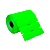 Rolo de Etiqueta Gôndola Tag Verde Flourescente 105X30mm S/Adesivo Universal - Imagem 1
