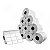 Cx 10 Un Rolos Etiqueta 30X15mm 3 Colunas Couche Adesiva - Imagem 1