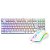 Kit Gamer Branco Redragon Teclado Mecânico Kumara RGB Switch Outemu Blue + Mouse Cobra M711 Chroma Branco 10000DPI - Imagem 1