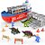 Conjunto Dino, Veículos de Transporte, Navio e Figurinhas - Imagem 1