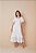 Vestido Mídi Evasê Tricoline Com Laise Branco Titanium Jeans - Imagem 1
