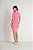 Vestido Tubinho Malha Gola Polo Listrado Simone Laura Rosa 100CM 810783 - Imagem 2