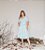 Vestido em Crepe Jati Floral Azul Valentina Sirrah - Imagem 1