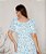 Vestido em Crepe Jati Floral Azul Valentina Sirrah - Imagem 6