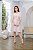 Vestido Cocal Listra Bege Valentina Sirrah - Imagem 1
