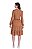Vestido Thayla em crepe estampa Poá Caramelo Hapuk - Imagem 2