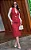 CONJUNTO MIDI DE VISCOSE COM CINTO SORAIA VERMELHO TATA MARTELLO - Imagem 1