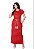Vestido Ingrid em malha listrada e ribana Vermelho Hapuk - Imagem 1