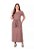 Vestido Lúcia Marrom em Molecotton e Ribbana Hapuk - Imagem 1