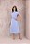 Vestido em Viscose Midi Azul com cinto Noemi Jana Marcal - Imagem 1