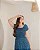 Vestido em Viscolinho Maricá Azul Valentina Sirrah - Imagem 3
