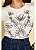 Blusa De Viscolycra Com Bordado Floral Hadaza - Imagem 3
