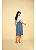 Blusa De Viscolycra Com Bordado Amarelo Floral Hadaza - Imagem 3