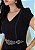 Vestido Paloma Preto Decote em “V” Aline Cerkunvis - Imagem 3