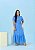Vestido Chemise Raquel Azul Aline Cerkunvis - Imagem 3