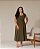VESTIDO MIDI EM CREPE SAVANNA VERDE VALENTINA SIRRAH - Imagem 1
