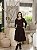 Vestido em crepe Marinque Preto Animal Print - Valentina Sirrah - Imagem 1