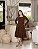 Vestido em crepe Marinque Marrom Animal Print - Valentina Sirrah - Imagem 1