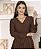 Vestido em Alfaitaria Marrom com Cinto Forrago Araponga - Valentina Sirrah - Imagem 2