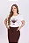 Blusa em Malha com Crepe Estampa Exclusica Rubia Marrom - Hapuk - Imagem 1