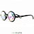 Óculos caleidoscópio redondo preto lentes Rainbow - Imagem 1