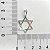 Pingente Estrela 6 Pontas 20mm Folheada Prata Pi117 - Imagem 6