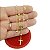Pulseira Terço Unissex 18/23cm 3mm Folheado Ouro 18K PL505 - Imagem 4