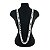 Corrente Masculina 80cm 12mm 3x1 Banhada Prata CR255 - Imagem 1