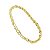 Pulseira Masculina 18cm 5mm Largura Folheado Ouro 18K PL220 - Imagem 2