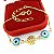 Pulseira Feminina 17/22cm 1mm Olho Grego Folheada Ouro PL493 - Imagem 5